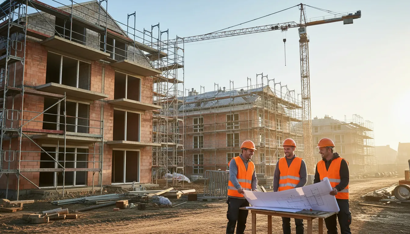 Baugenehmigungen 2026 steigen — Baustelle Wohnungsbau Deutschland